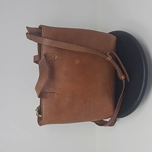 Madewell Brown Leather Crossbody Tote